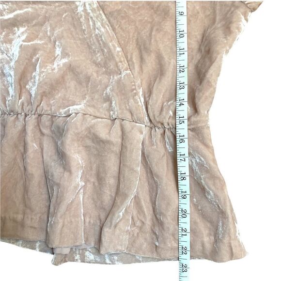 J. Crew Velour Wrap Front Peplum Blouse - Picture 16 of 16